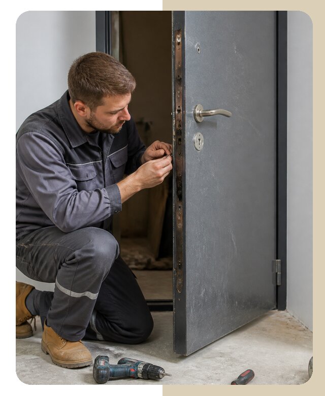 Ремонт входной двери в Сестрорецке по цене от 4612 р. | Дверной